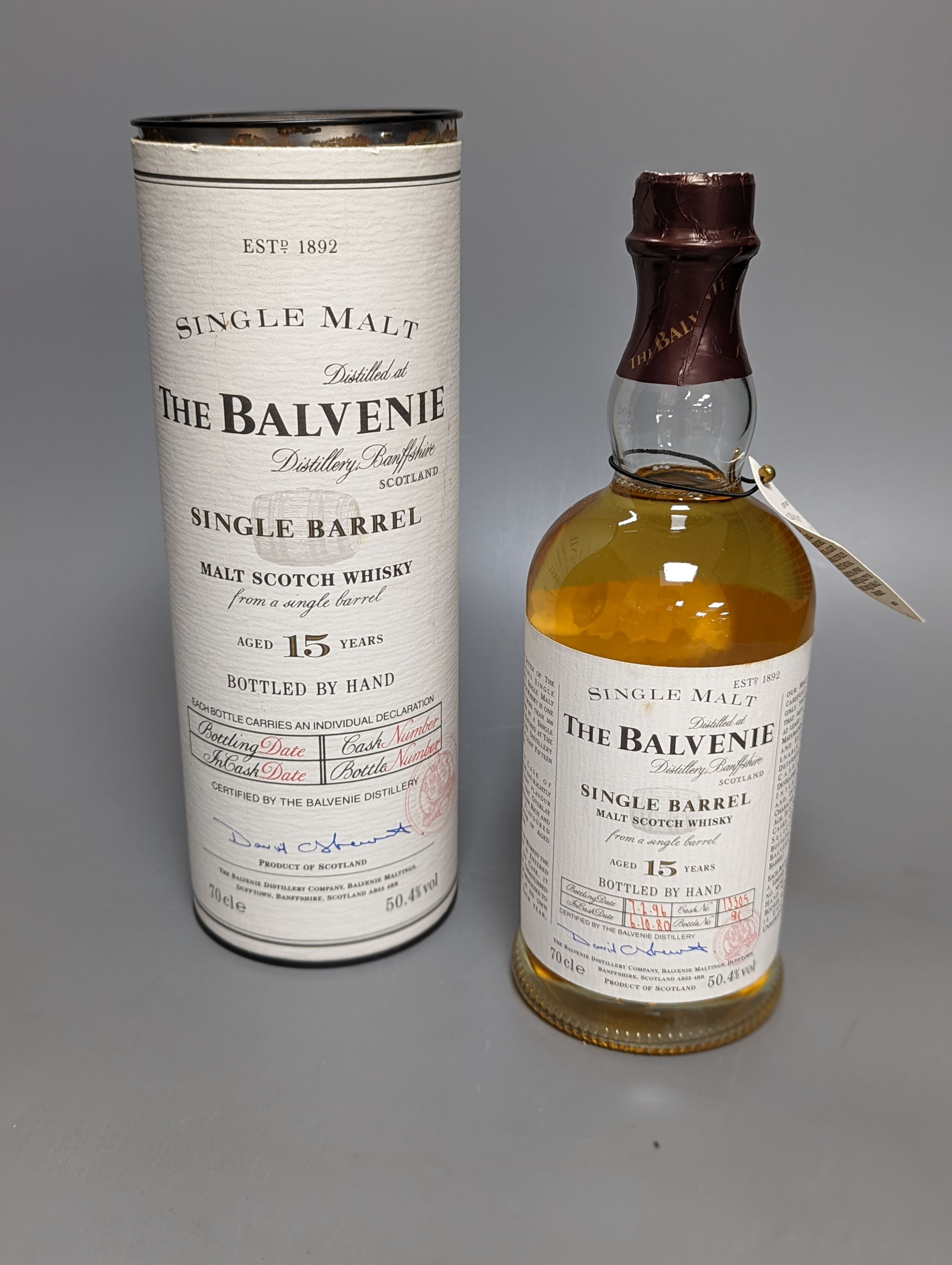 A boxed single malt 'The Balvenie' malt scotch whisky